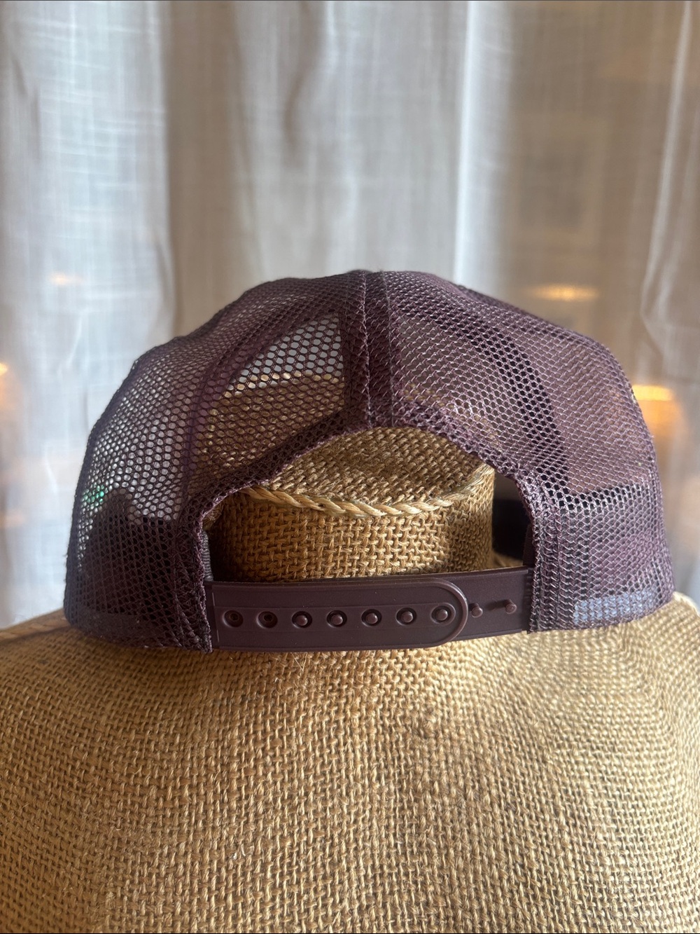Giddy Up Embroidered Trucker Hat - Brown & Cream - Picture 3 of 7